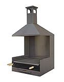 Imex El Zorro 71595 - Cajón Barbacoa Especial Paellera c/Chimenea y Parrilla INOX. 72x60x148 cms.